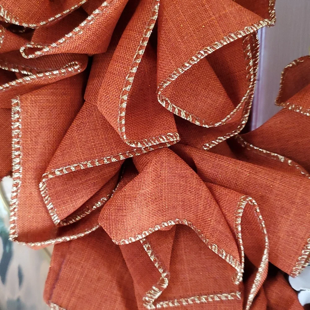 Fall Harvest Wreath with Rust and Olive Tones